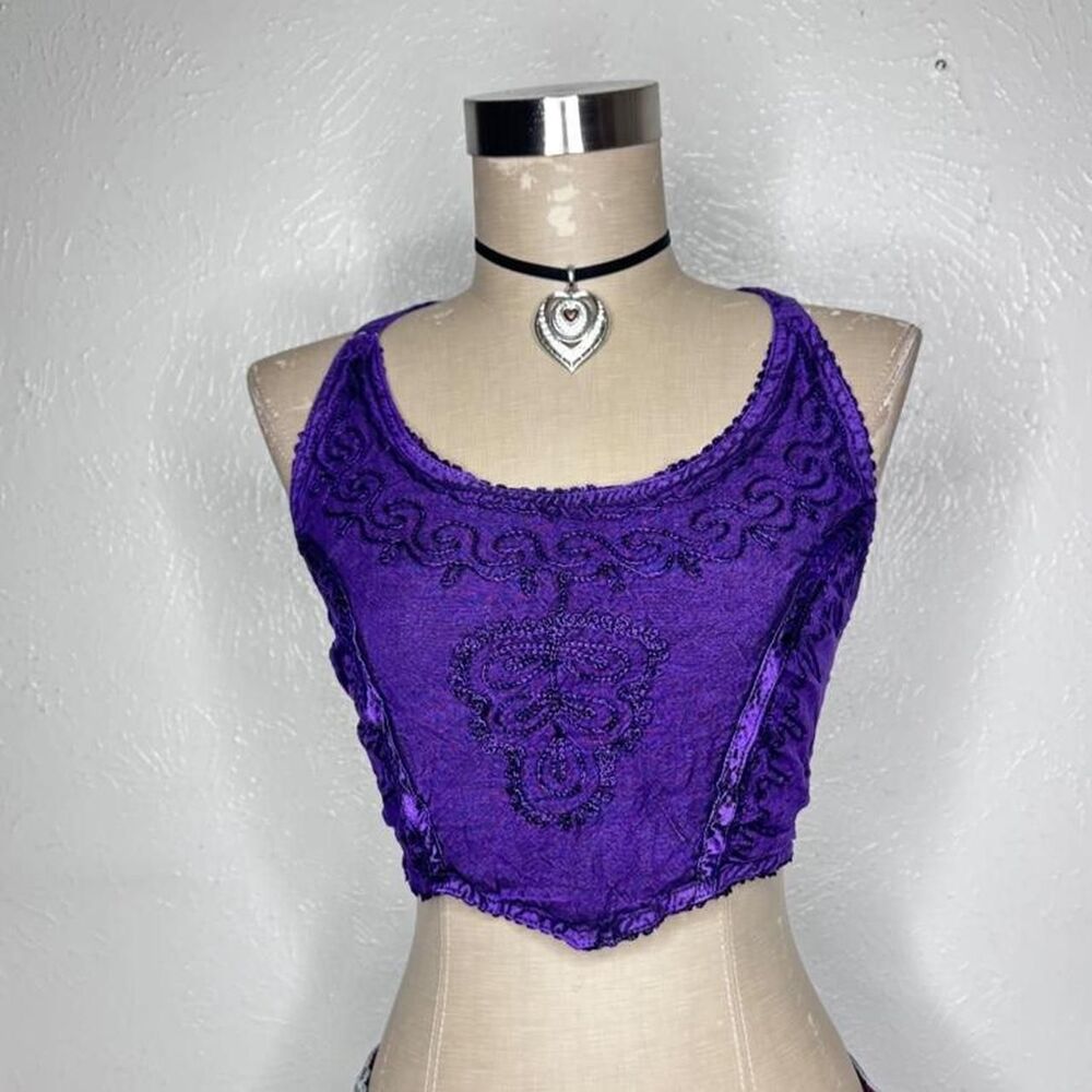 My-choice Women's Purple Crop-top